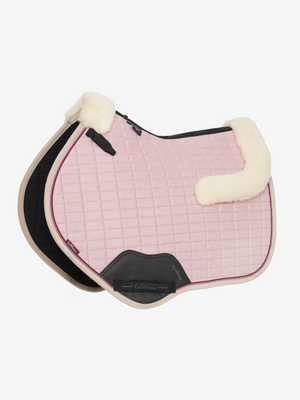 LeMieux Merino+ Suede Close Contact Jump Square Saddle Pad Blossom