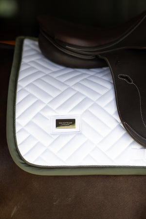 Equestrian Stockholm Modern Jump Saddle Pad White Striking Valley