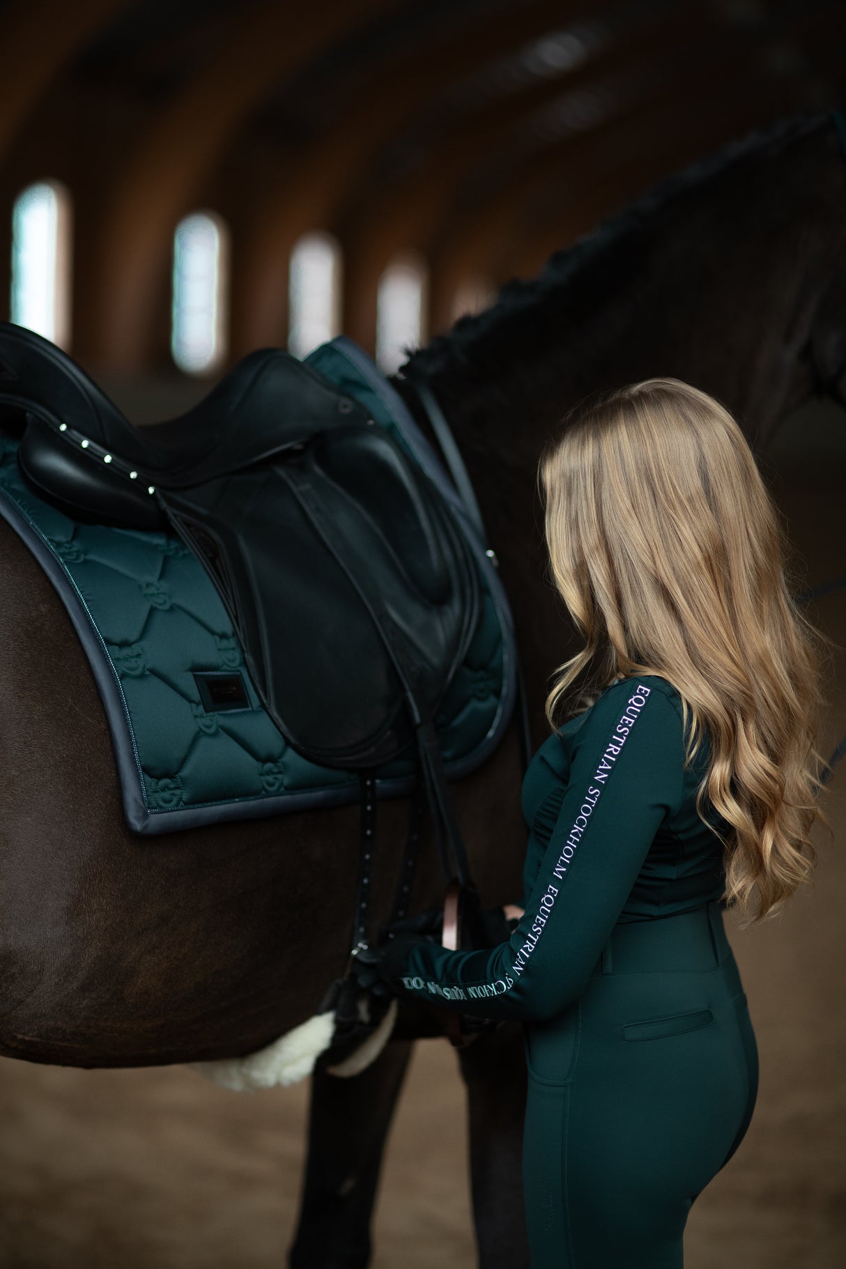 Equestrian Stockholm Dressage Saddle Pad Dramatic Monday