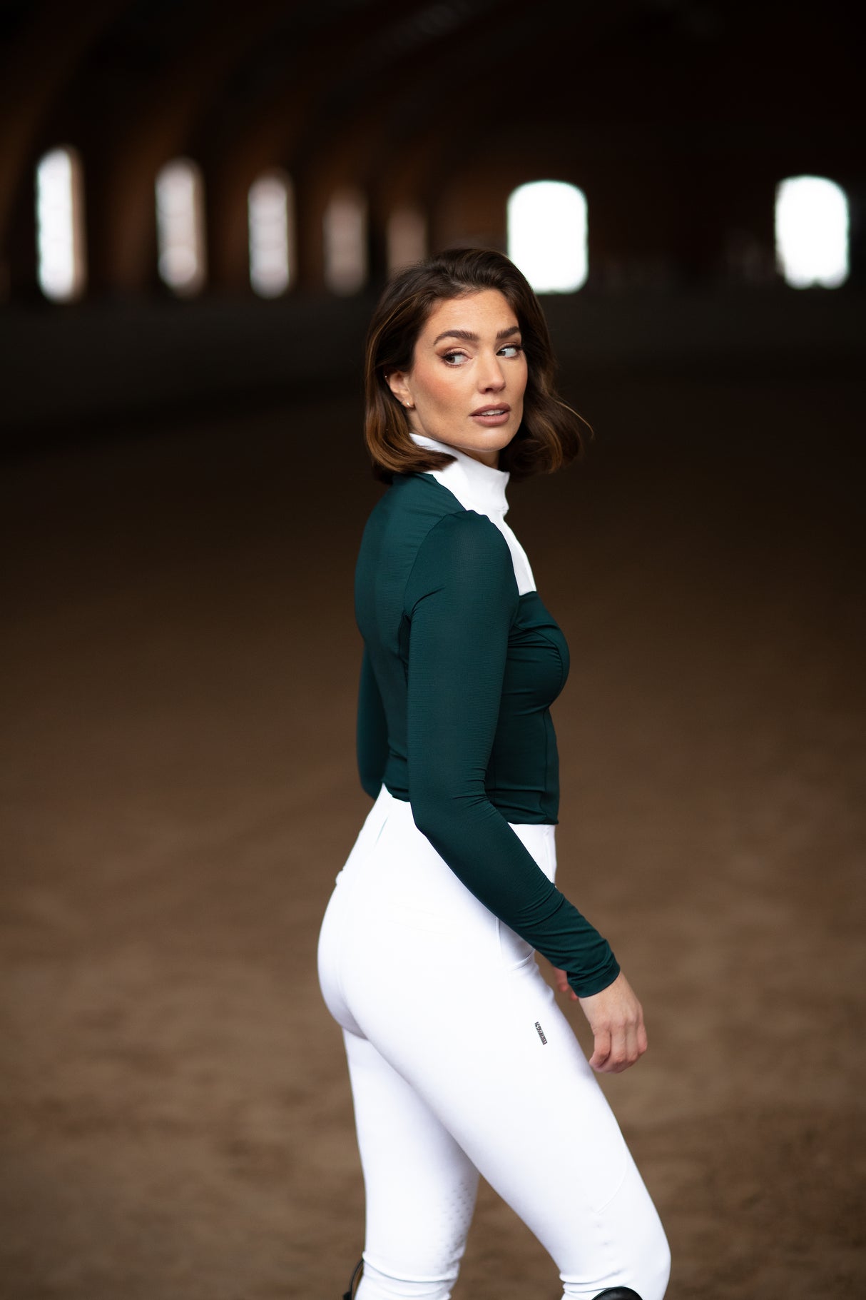 Equestrian Stockholm Fine Line Long-Sleeve Competition Top Dramatic Monday