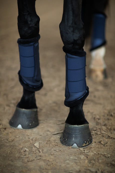 Equestrian Stockholm Fleece Brushing Boots Dark Venice