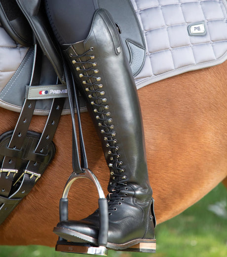 Premier Equine Maurizia Ladies Lace Front Leather Riding Boots Black