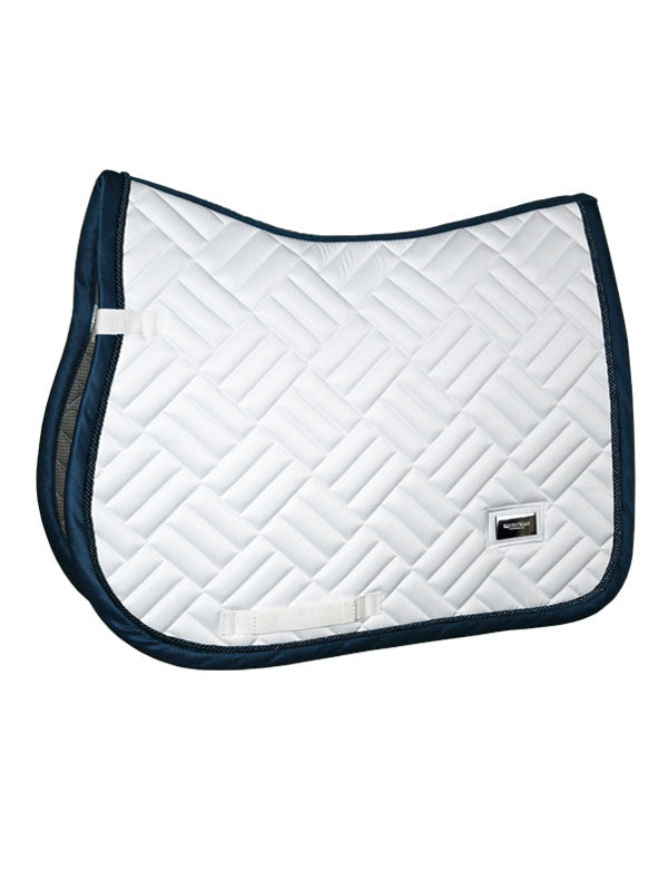 Equestrian Stockholm Modern Jump Saddle Pad White Navy