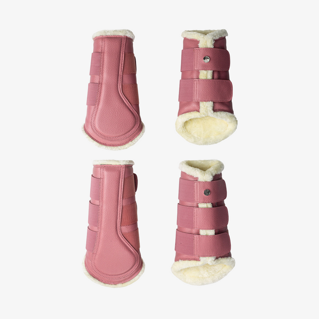 PS of Sweden Fleece Brushing Boots Faded Rose (set of 4)