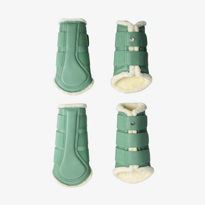 PS of Sweden Fleece Brushing Boots Sage Green (set of 4)
