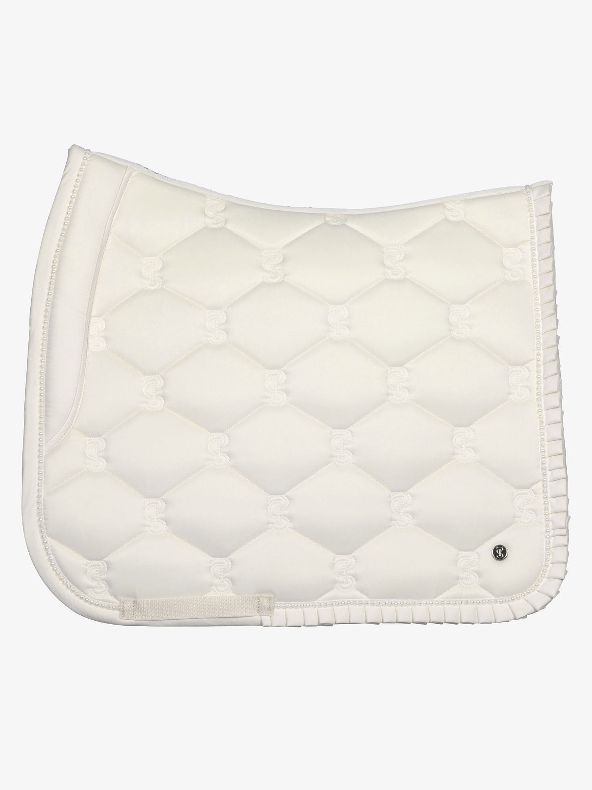 PS of Sweden Pearl Ruffle Dressage Saddle Pad Off White