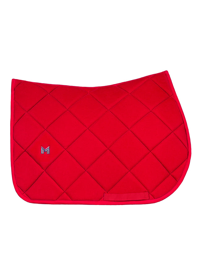 Maximilian Velvet Jump Saddle Pad Crimson