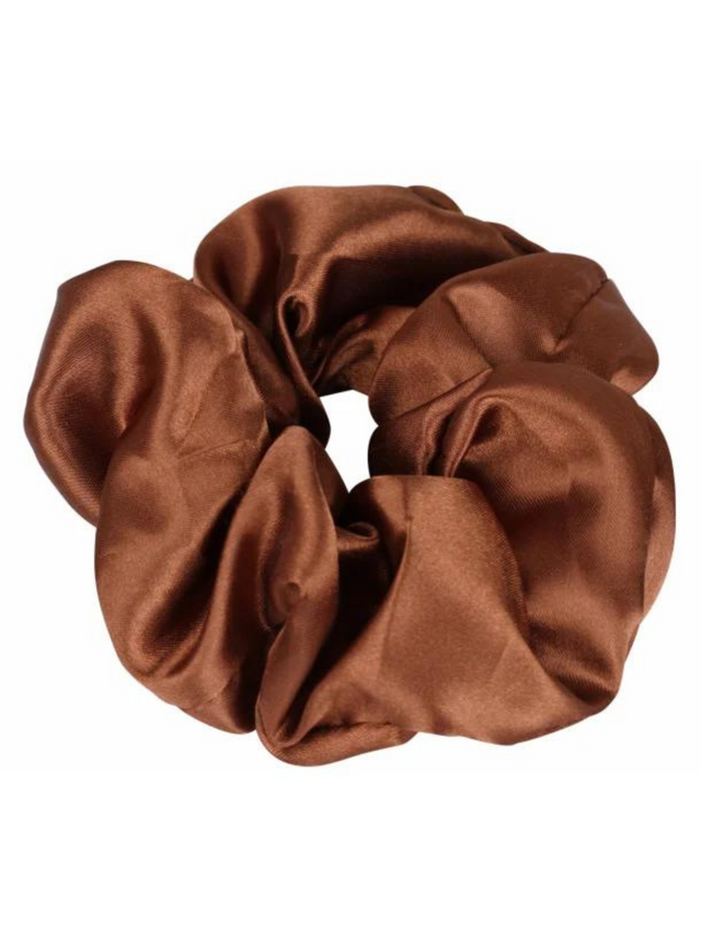 SD Design Satin Scrunchie Brown