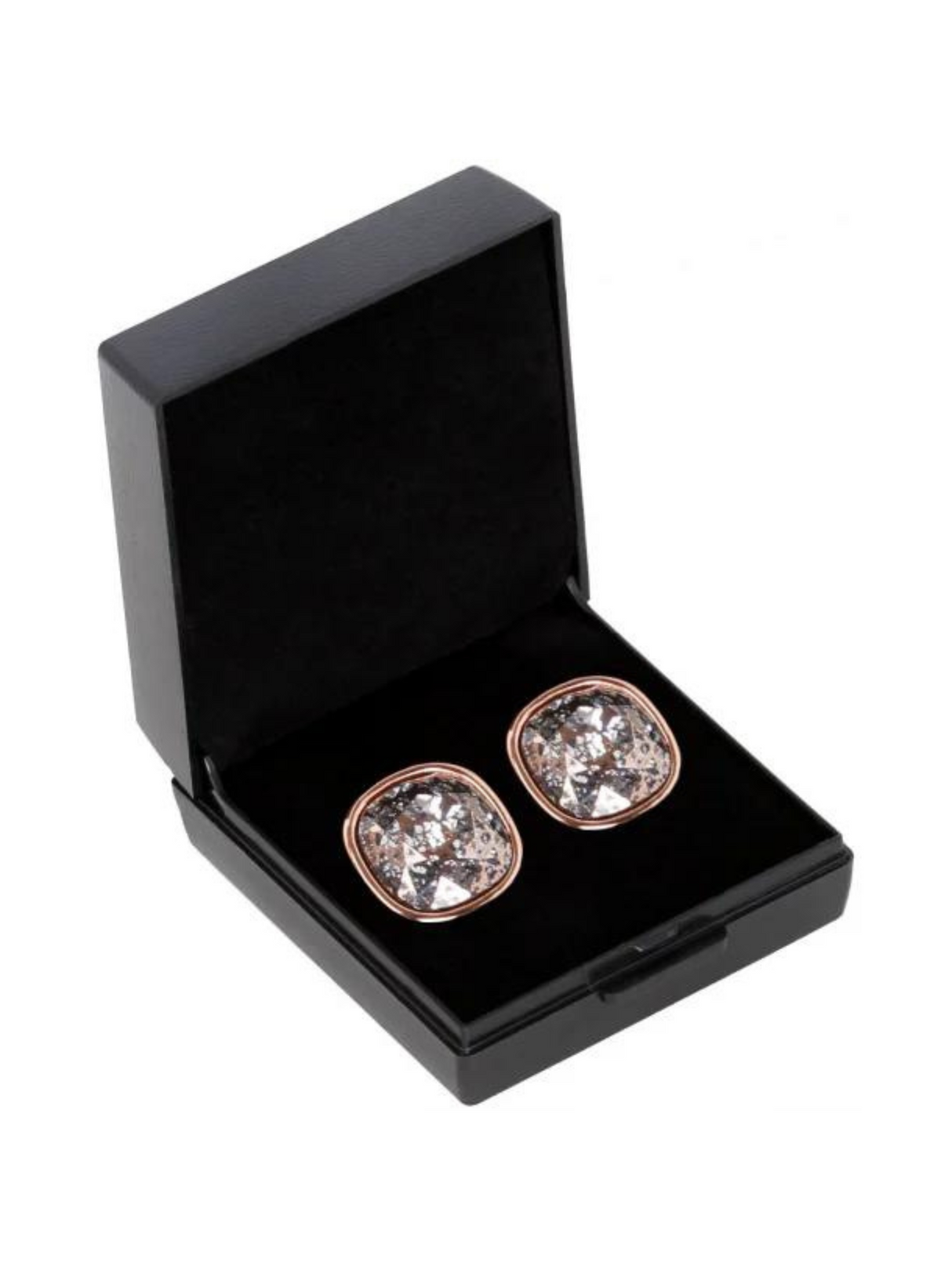 SD Design Illusion Earrings Rose Gold Crystal