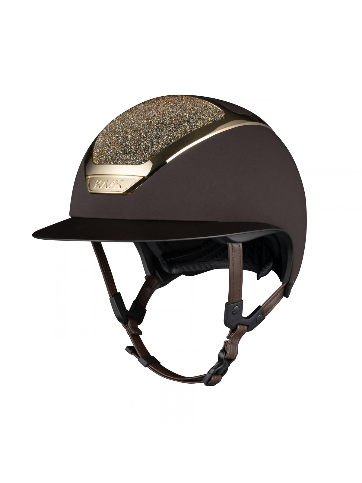 KASK Star Lady Chrome Swarovski Carpet Helmet Brown/Gold/Aureum