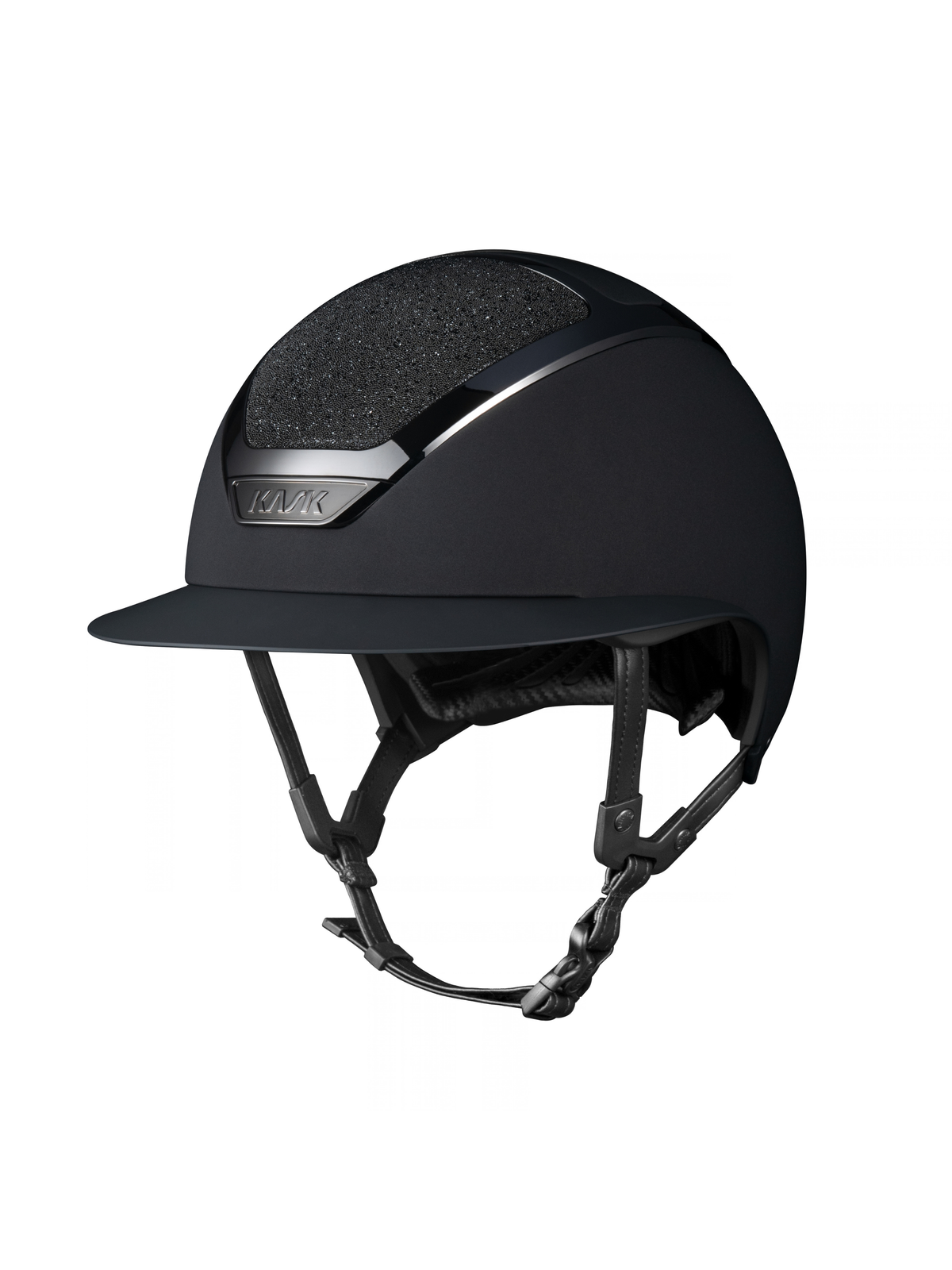 KASK Star Lady Chrome Swarovski Carpet Helmet Black