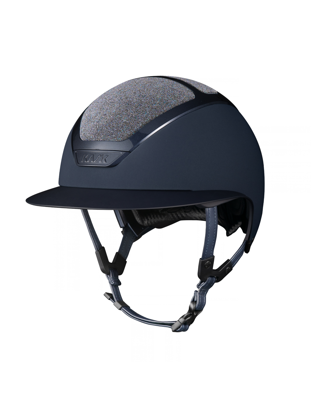 KASK Star Lady Chrome Swarovski Carpet Helmet Navy/Parsh
