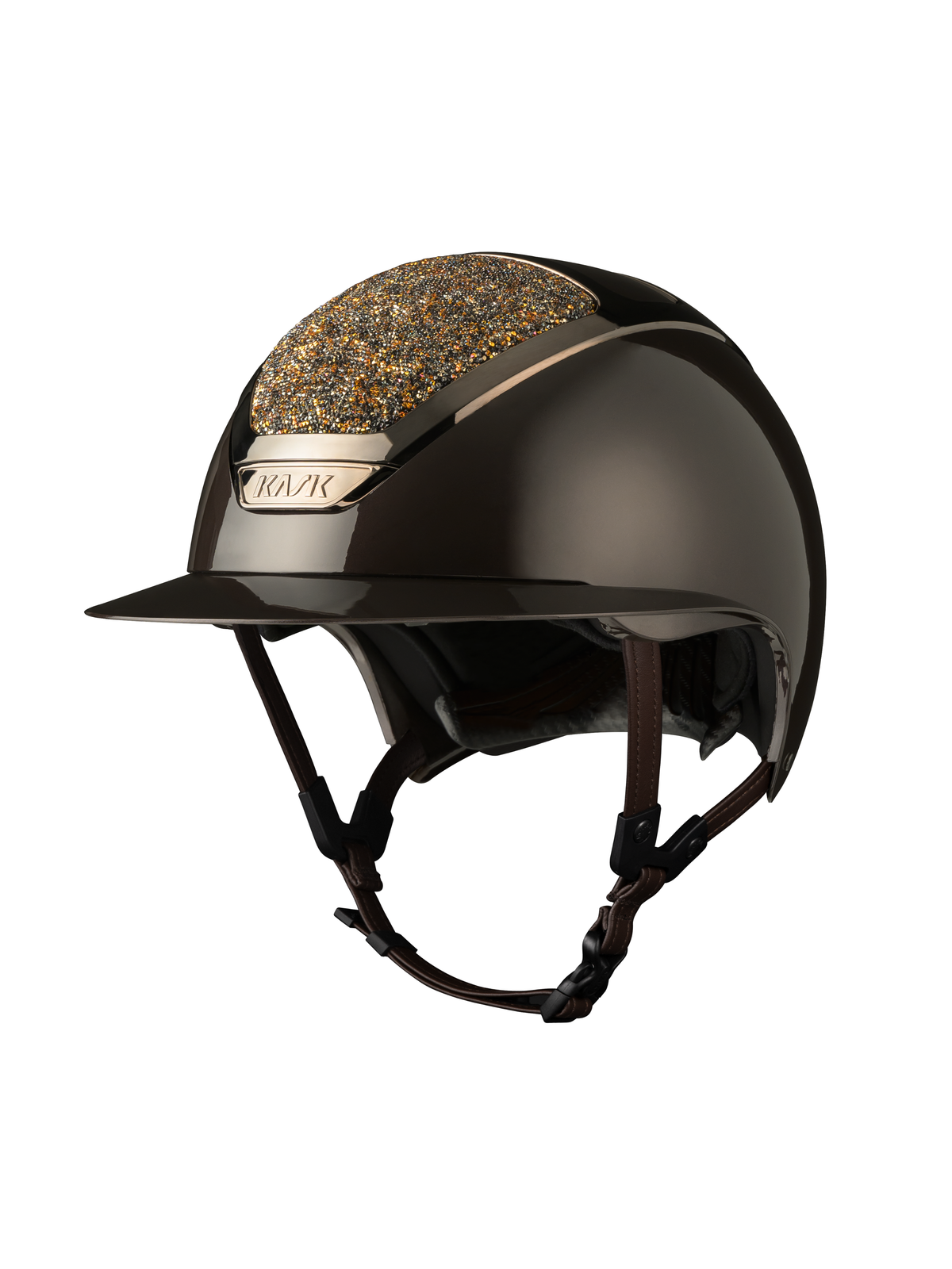 KASK Star Lady Pure Shine Swarovski Midnight Mixture Helmet Espresso Brown/Dune