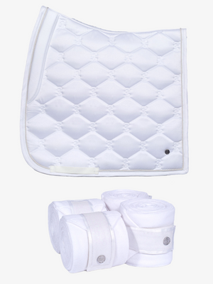 PS of Sweden Stardust Dressage Saddle Pad & Bandages White