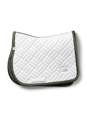 Equestrian Stockholm Modern Jump Saddle Pad White Striking Valley