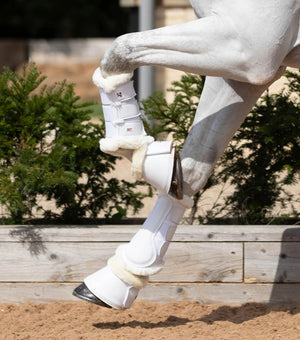 Premier Equine Techno Wool Brushing Boots White