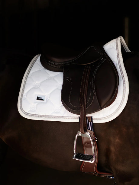 Equestrian Stockholm Jump Saddle Pad Timeless White Glimmer