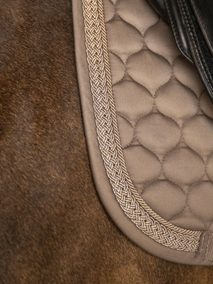 Kentucky Onion Plaited Glitter Rope Dressage Saddle Pad Beige