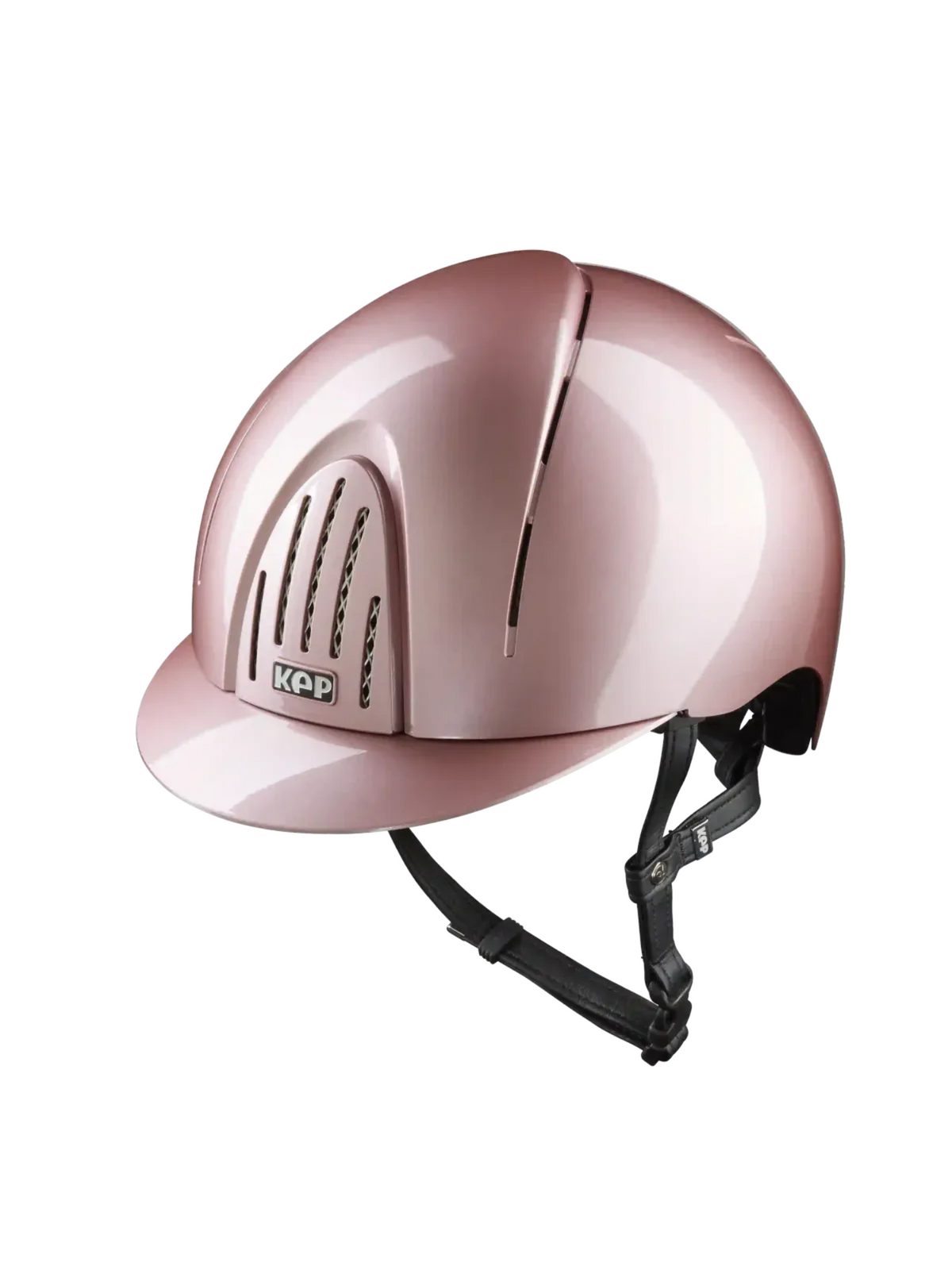 KEP Smart Nova Helmet Metal Polish Pink - Black Chinstrap