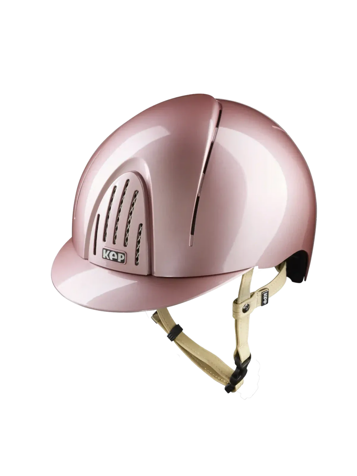 KEP Smart Nova Helmet Metal Polish Pink - Cream Chinstrap
