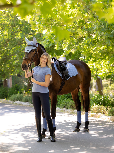 LeMieux Essence Close Contact Jump Saddle Pad Powder Blue