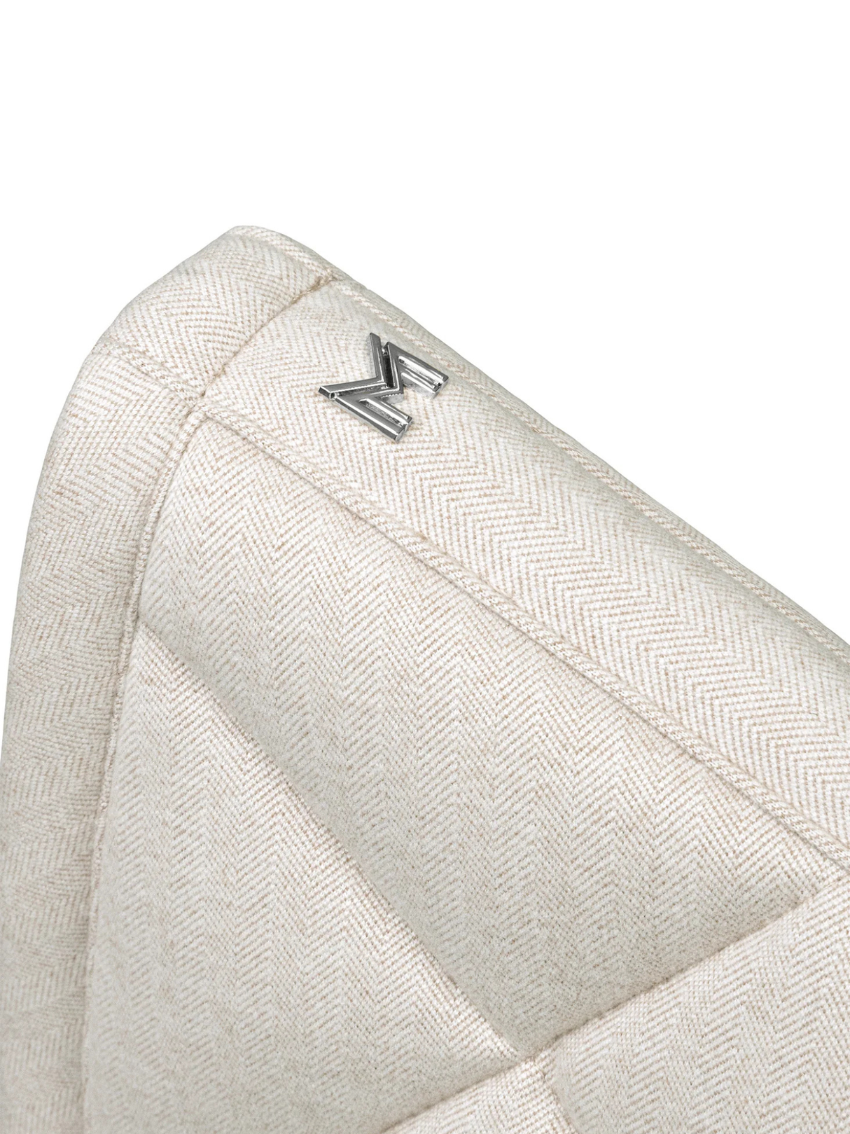 Maximilian Herringbone Dressage Saddle Pad Beige