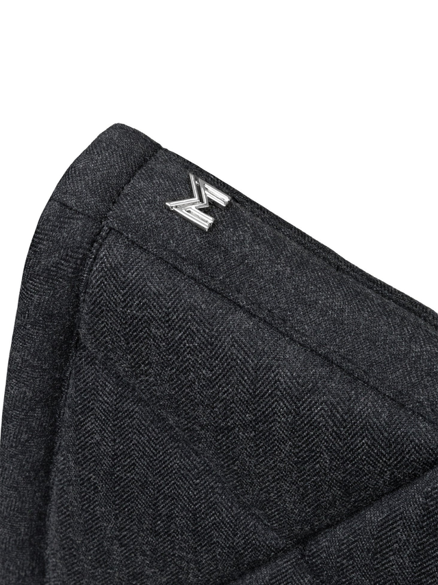 Maximilian Herringbone Jump Saddle Pad Graphite