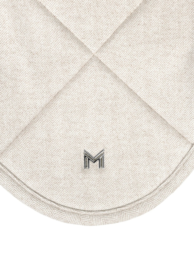 Maximilian Herringbone Ear Bonnet Beige