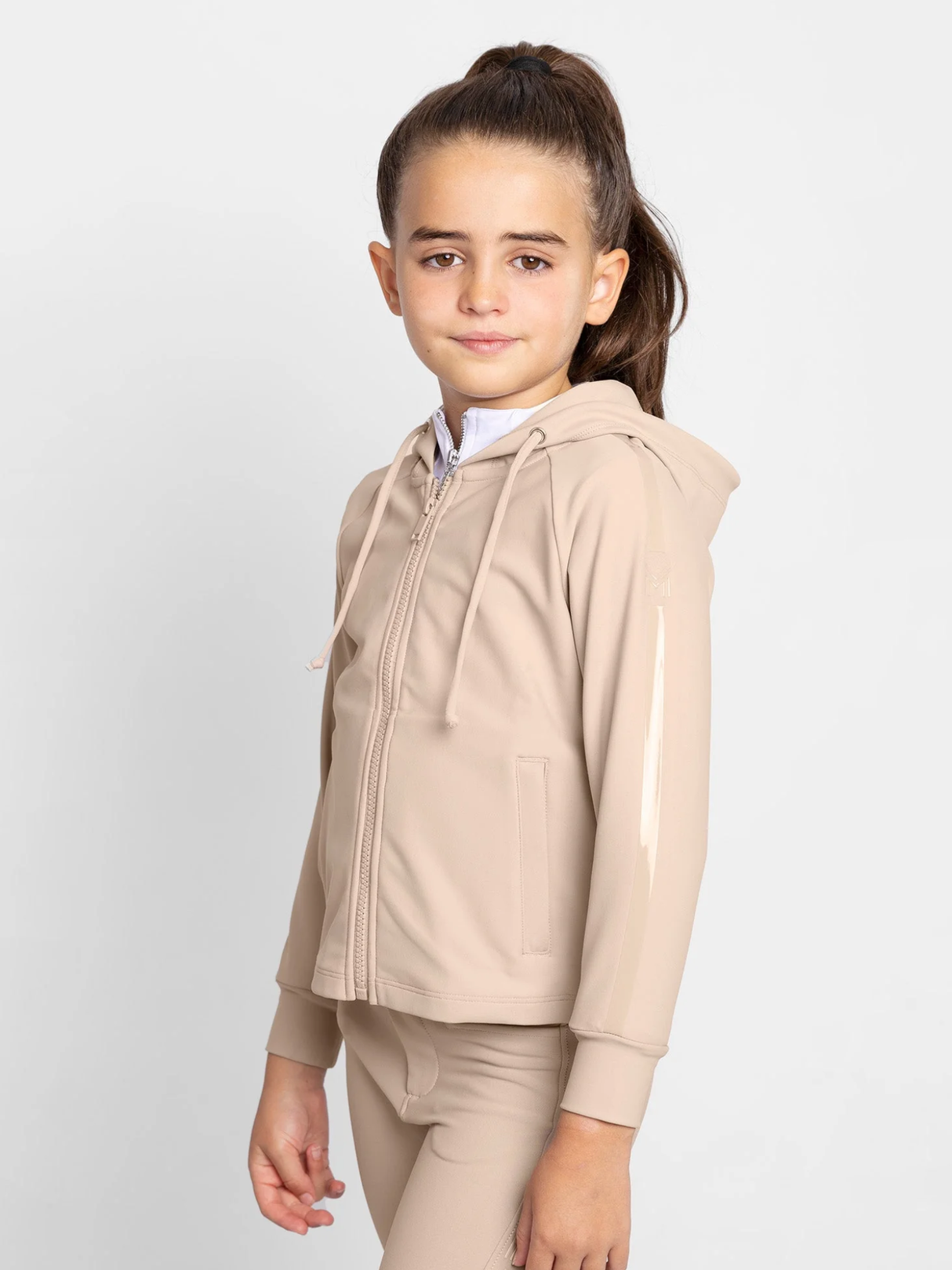 Maximilian Young Rider Reflection Zip Hoodie Beige