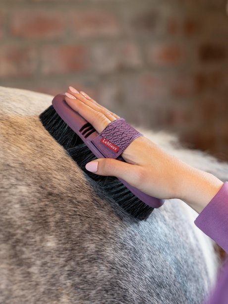 LeMieux Flexi Horse Hair Body Brush Powder Blue