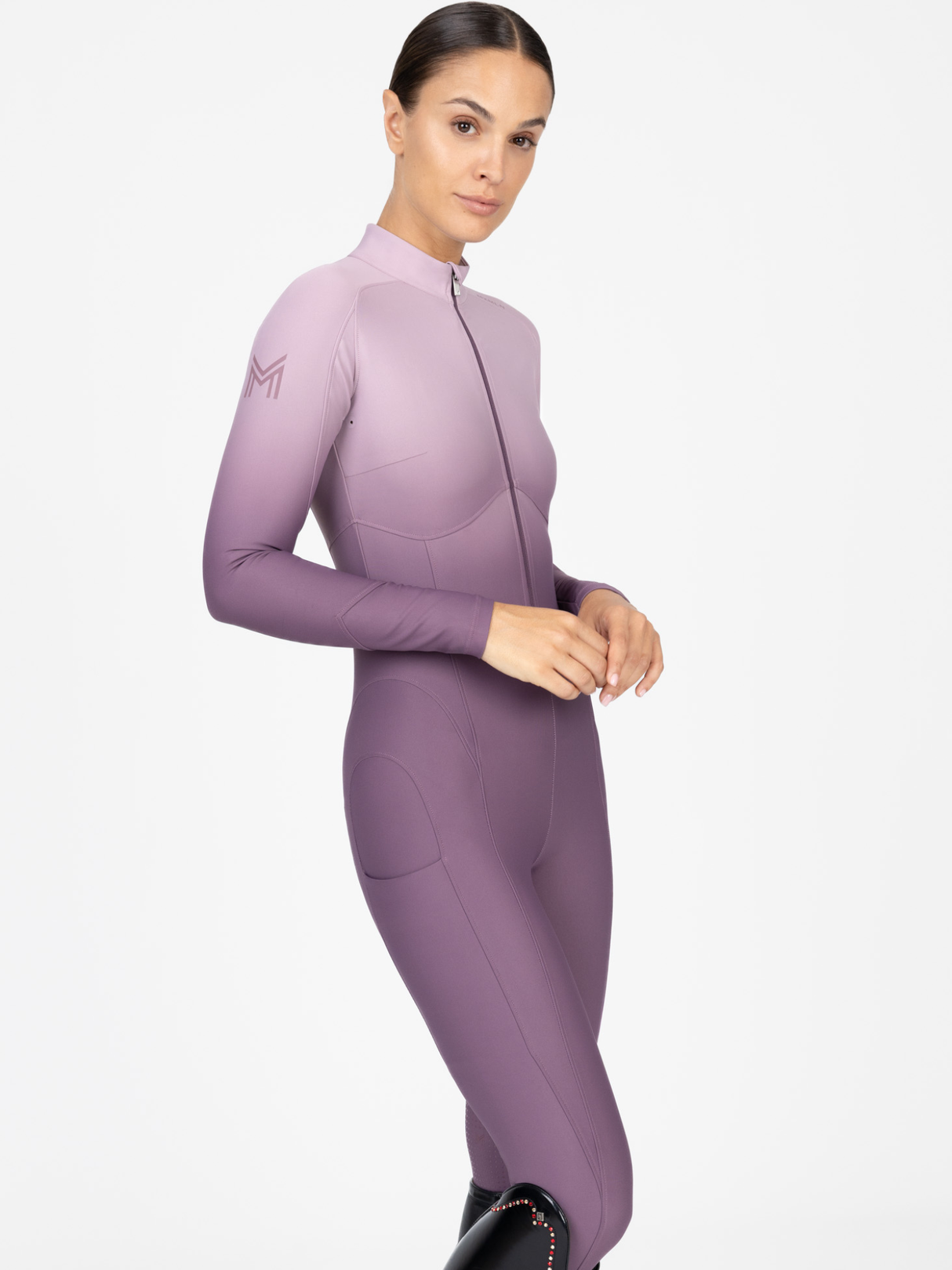 Maximilian Femme Ombre Riding Jumpsuit Plum