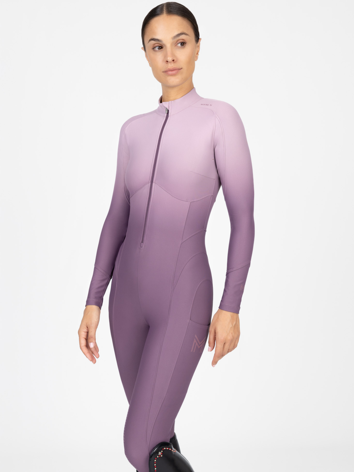 Maximilian Femme Ombre Riding Jumpsuit Plum