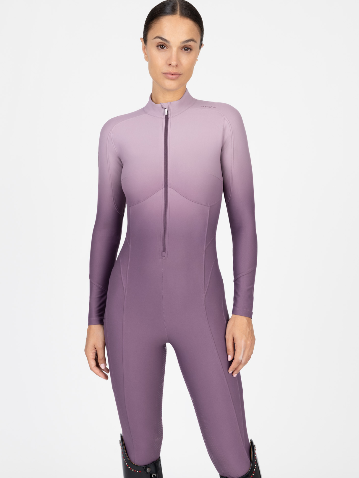 Maximilian Femme Ombre Riding Jumpsuit Plum