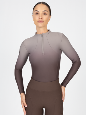 Maximilian Ombré Long Sleeve Base Layer Mocha