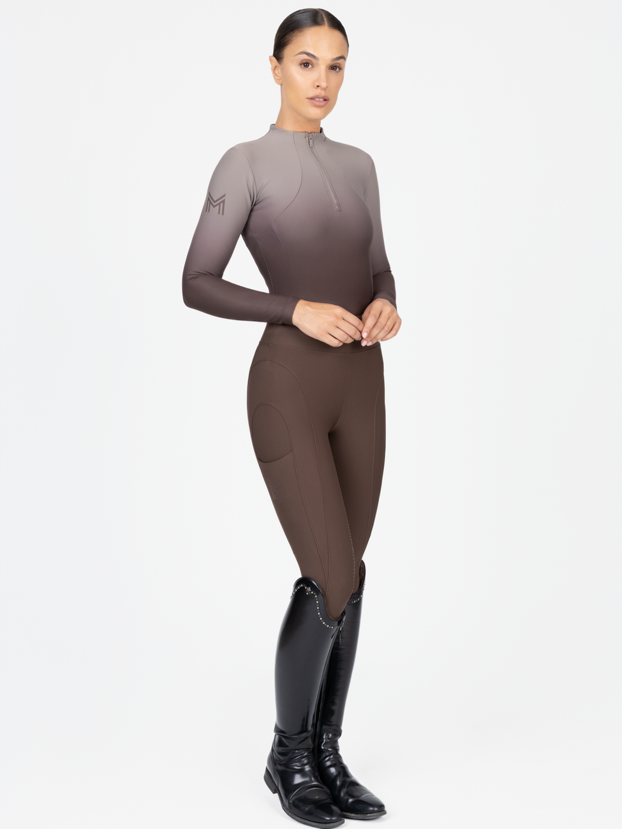 Maximilian Ombré Long Sleeve Base Layer Mocha