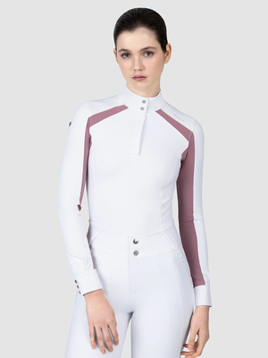 Maximilian Aveen Long Sleeve Show Shirt White/Mauve