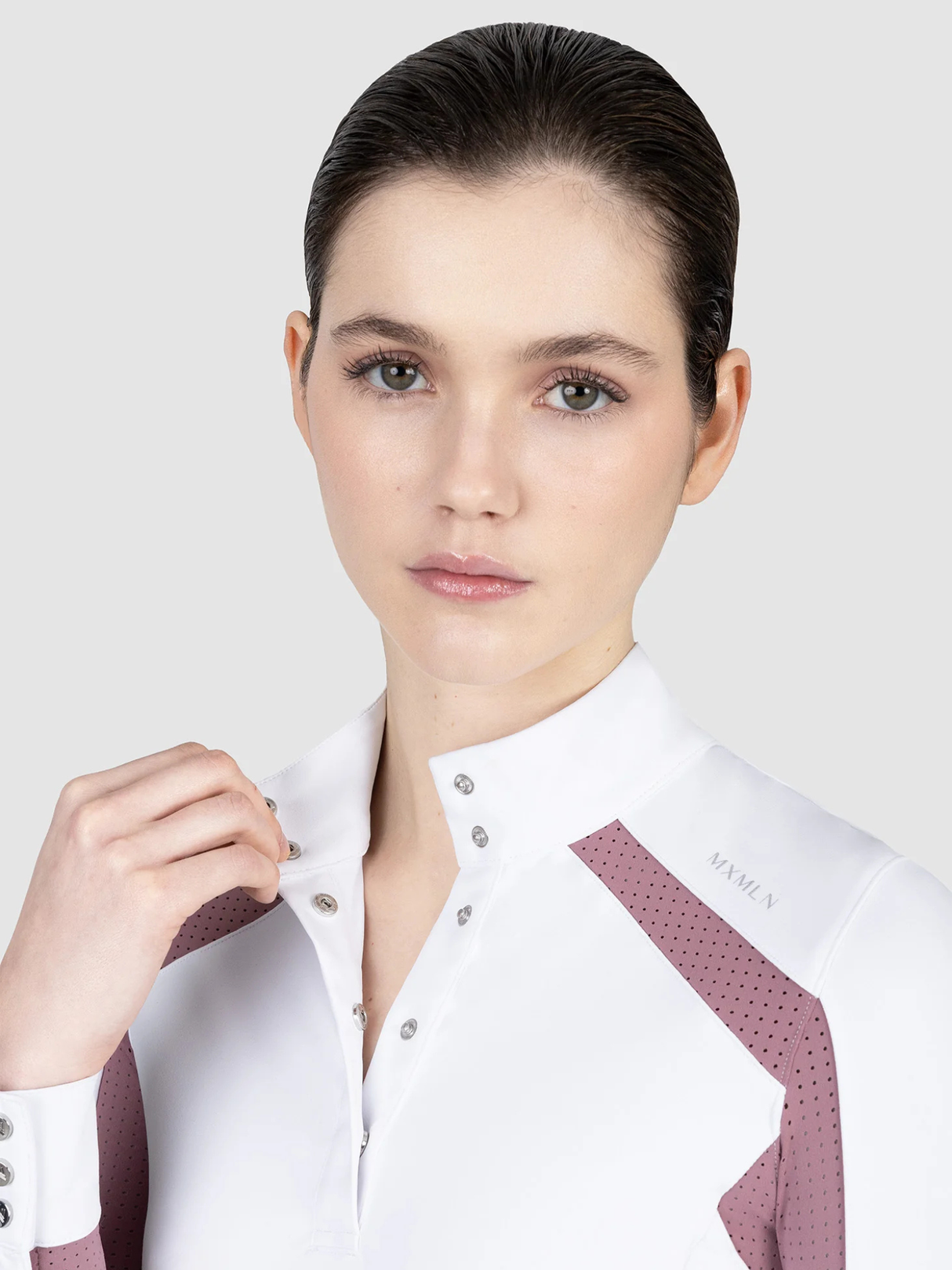 Maximilian Aveen Long Sleeve Show Shirt White/Mauve
