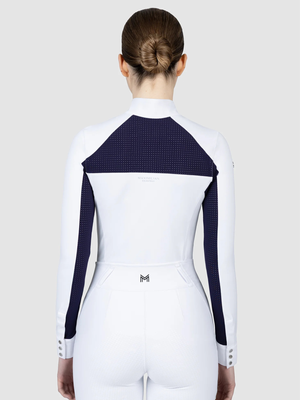 Maximilian Aveen Long Sleeve Show Shirt White/Navy
