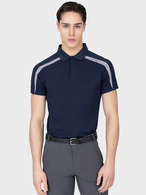 Maximilian Court Polo Shirt Navy/Grey