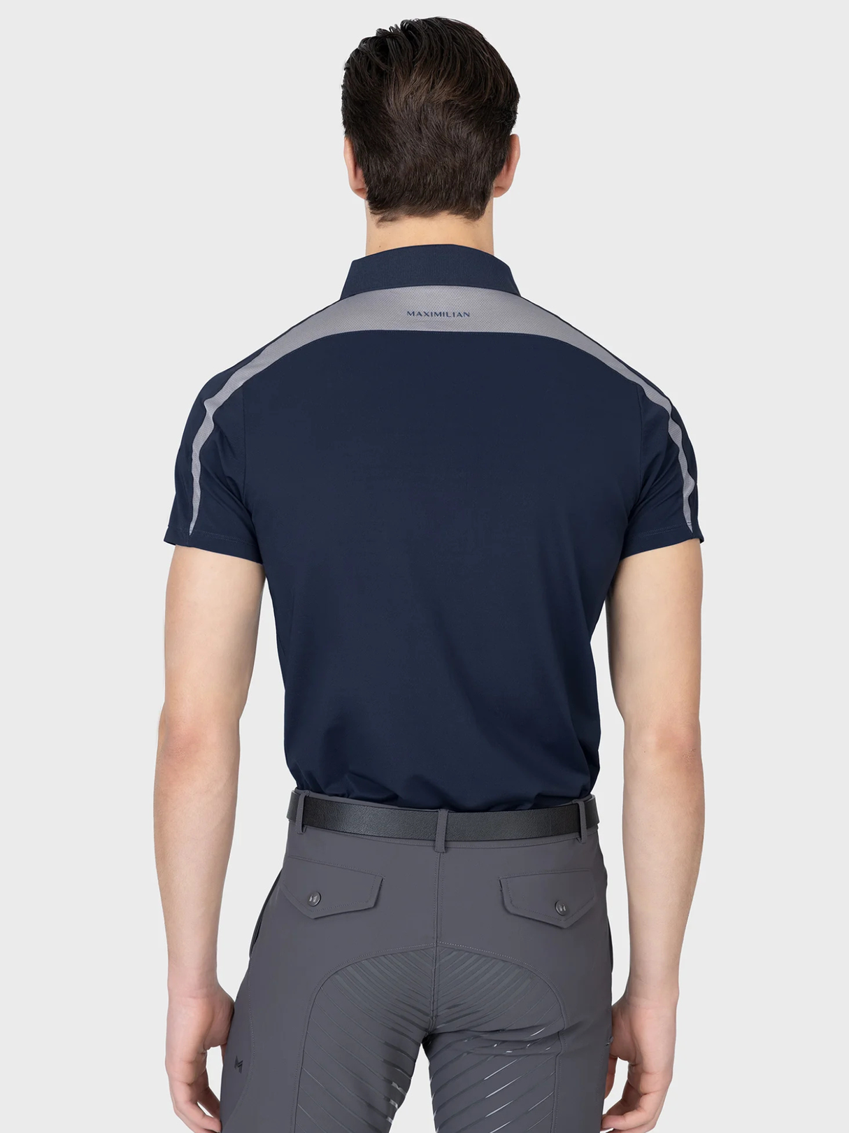 Maximilian Court Polo Shirt Navy/Grey