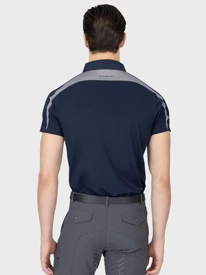 Maximilian Court Polo Shirt Navy/Grey