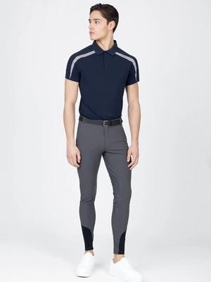 Maximilian Court Polo Shirt Navy/Grey