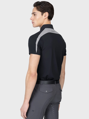 Maximilian Court Polo Shirt Black/Grey