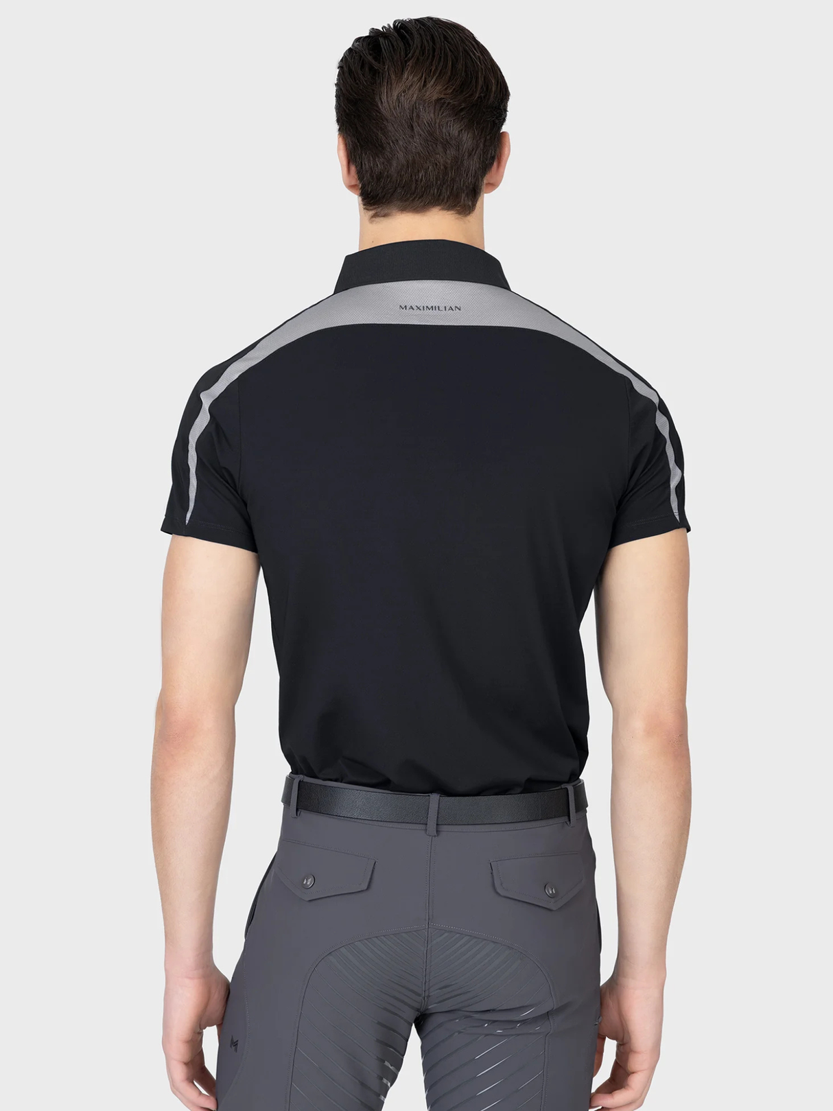 Maximilian Court Polo Shirt Black/Grey