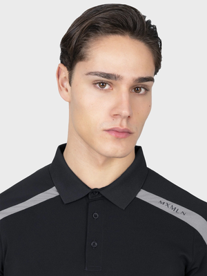 Maximilian Court Polo Shirt Black/Grey