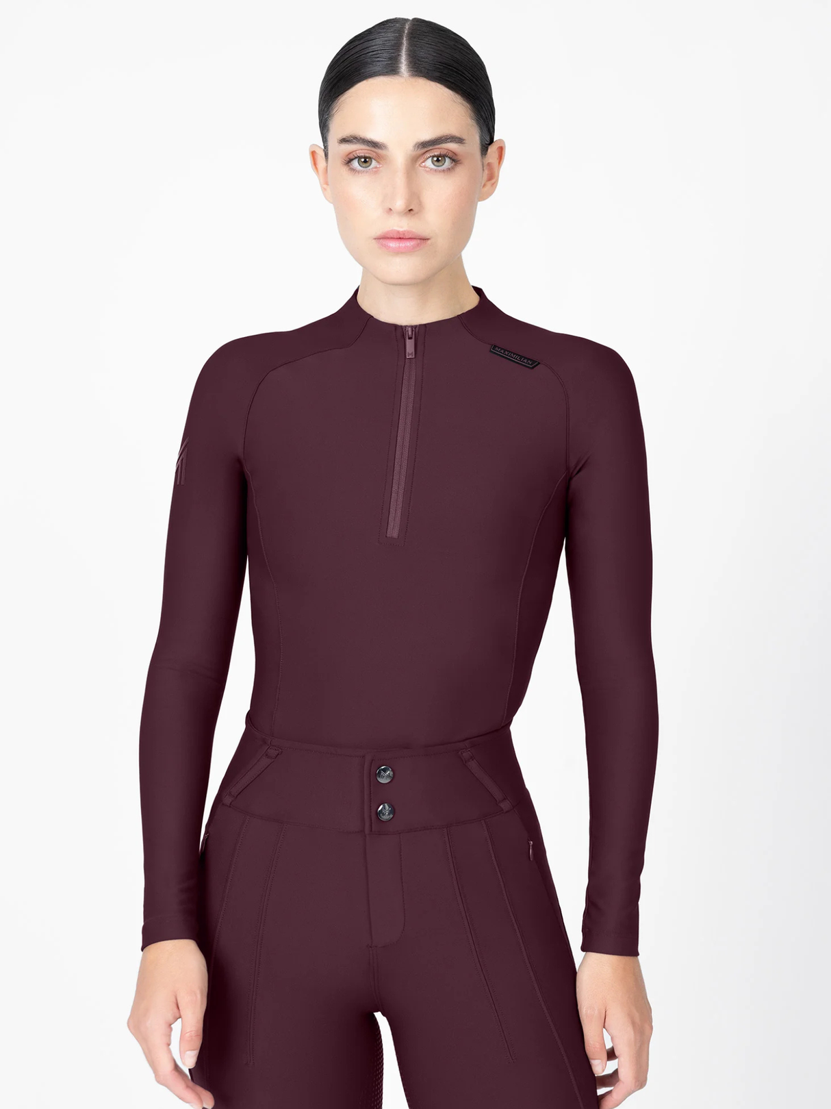 Maximilian Origin Long Sleeve Base Layer Burgundy