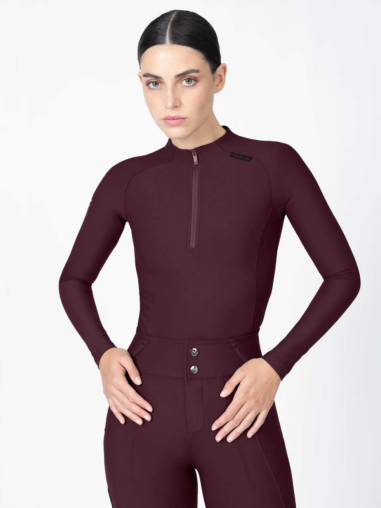 Maximilian Origin Long Sleeve Base Layer Burgundy