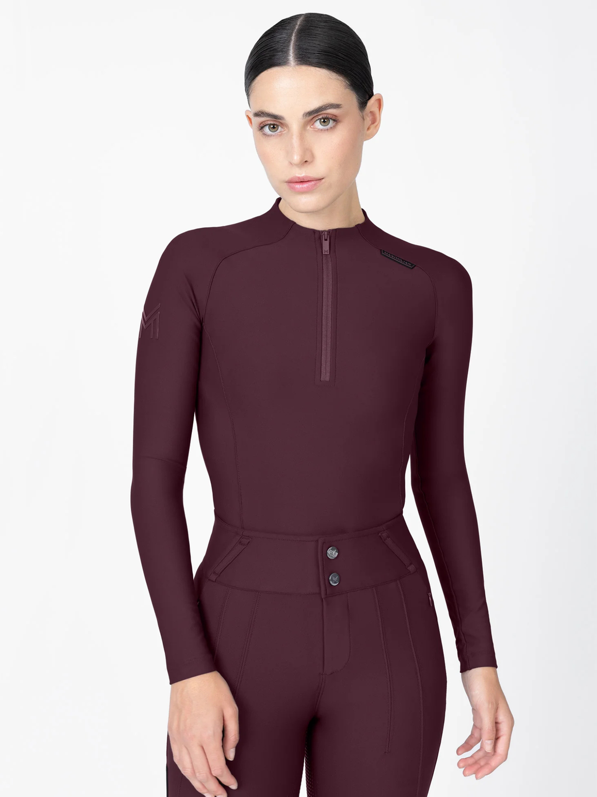 Maximilian Origin Long Sleeve Base Layer Burgundy