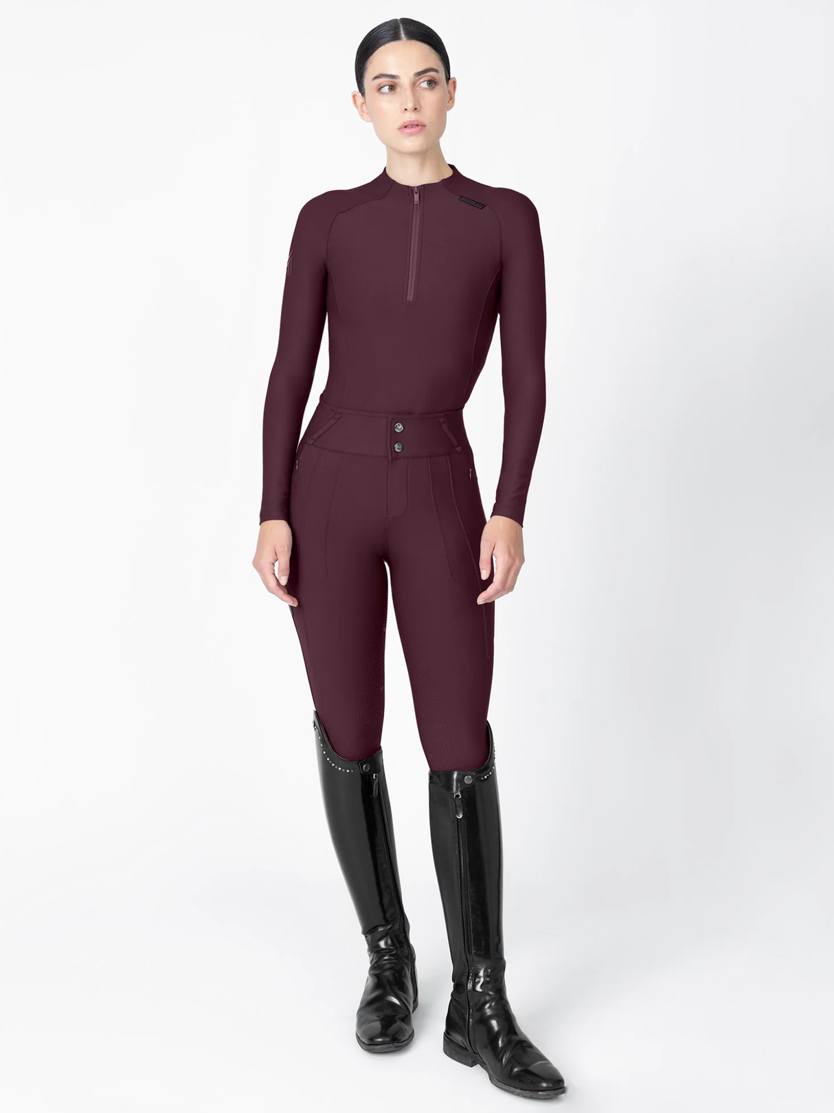 Maximilian Origin Long Sleeve Base Layer Burgundy