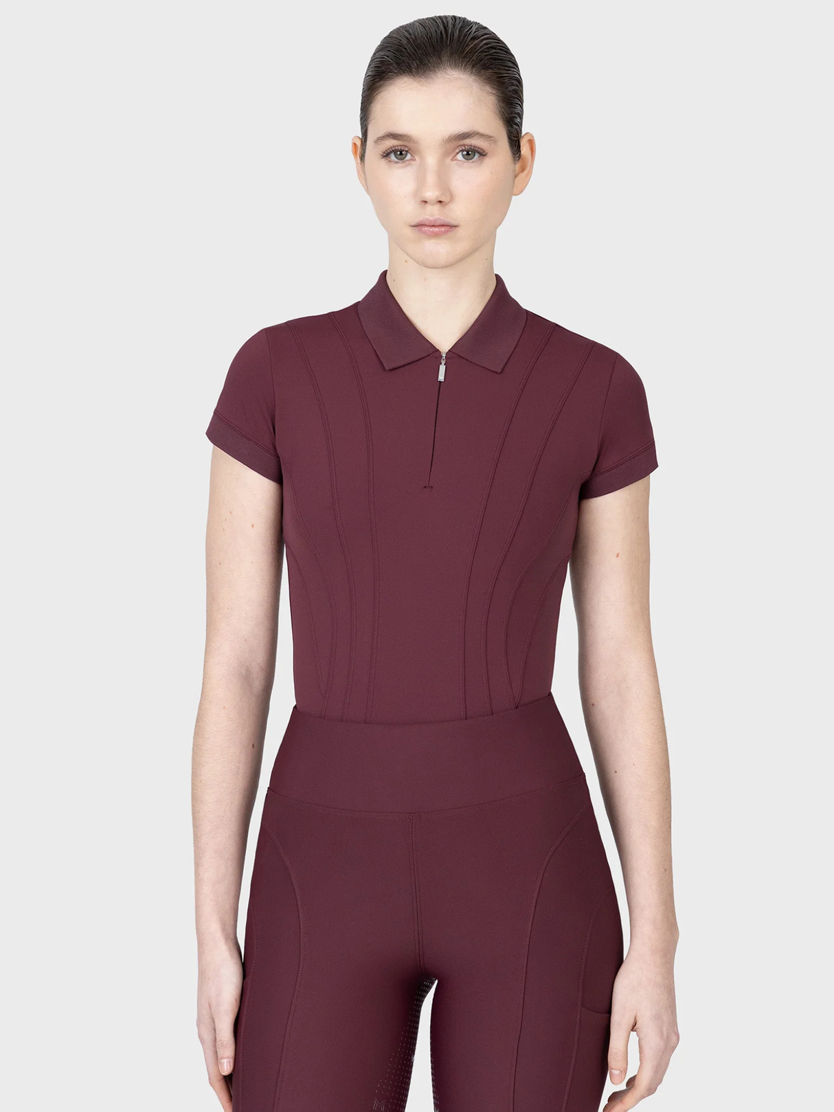 Maximilian Arc Short Sleeve Polo Shirt Rosewood